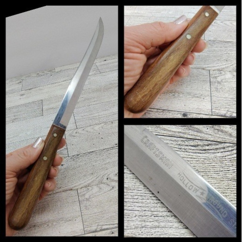 Craftsman 9385 Hollow Ground Stainless Steel Knife Kitchen Carving 13"‎